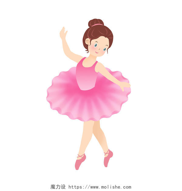 跳舞的小朋友舞蹈形态卡通小女孩PNG素材舞蹈人物元素